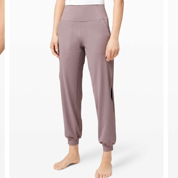 lululemon athletica Pants - Lululemon Align Jogger 28" Vent Violet Verbena Taupe Open Slit Yoga size 2